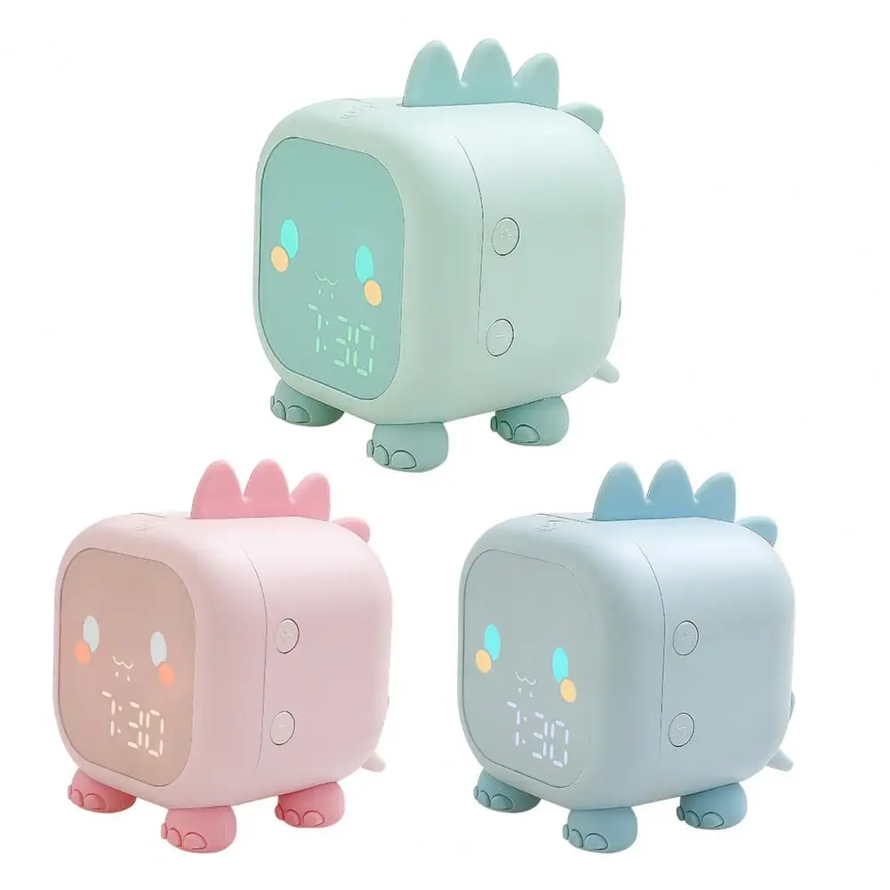 Kids Alarm Clock Dinosaur LED Clock With Temperature Display Voice Control Sleep Trainer Back to School 2025 Cute Gift - Image 6