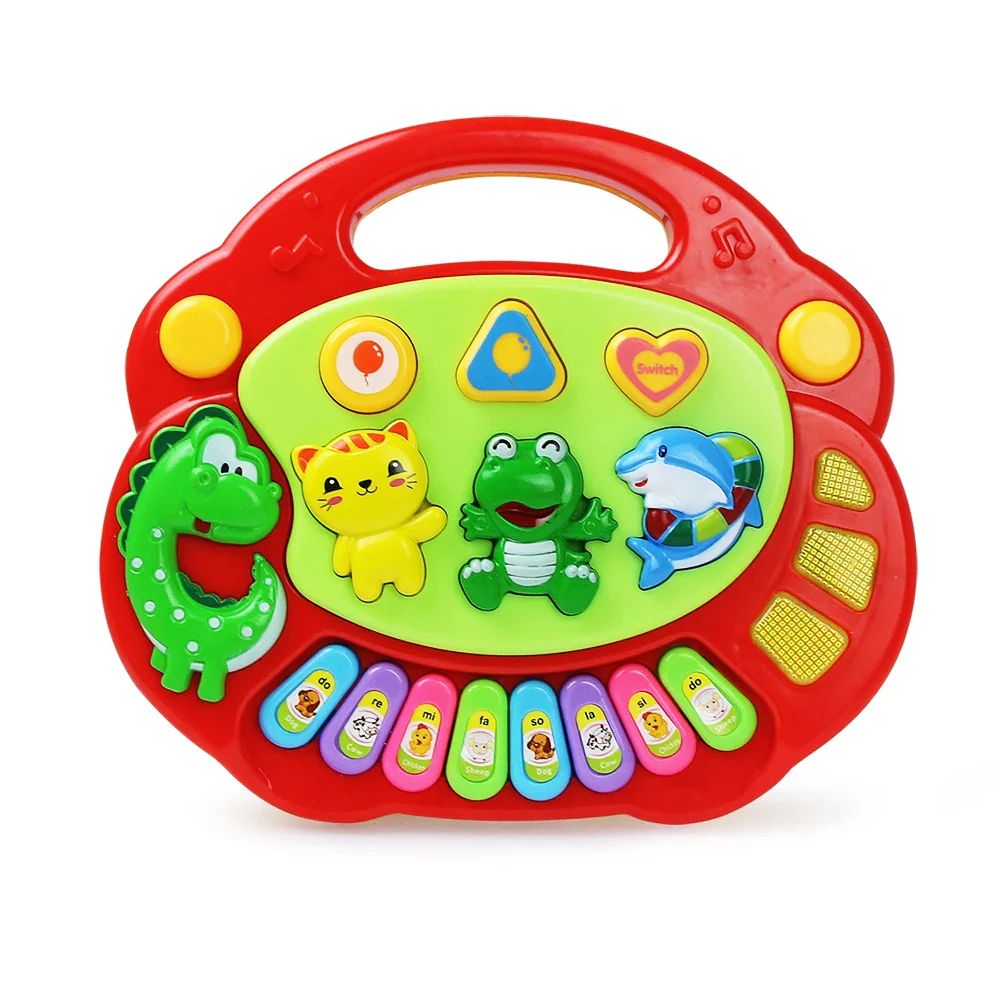 Kids Cartoon Piano Keyboard Game - Animal Sounds Music Toy, Educational Instrument for Babies and Toddlers, Flashing Light Fun - Image 3