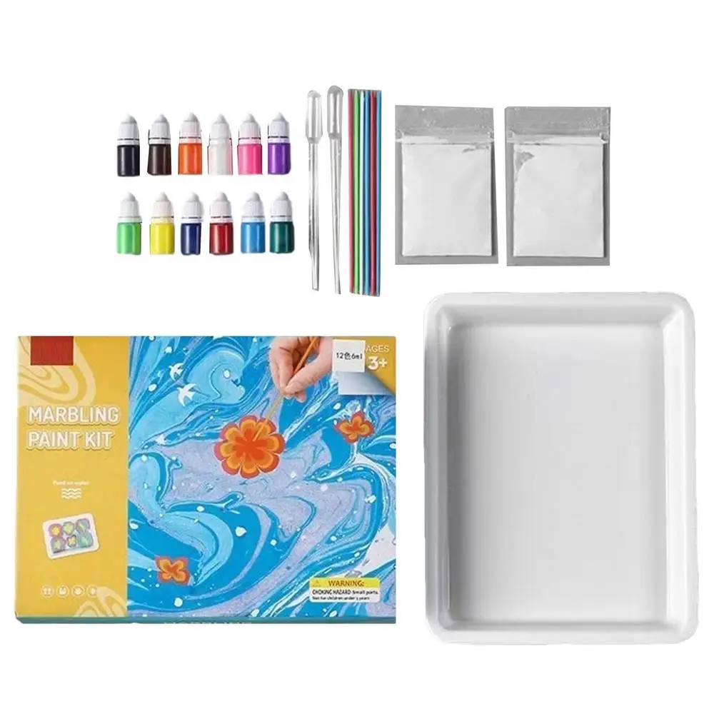 Kids Creative Marbling Paint Set - Fun DIY Art Kit for Boys & Girls Aged 6-10, Unique Holiday Gift for Aspiring Young Artists - Image 7
