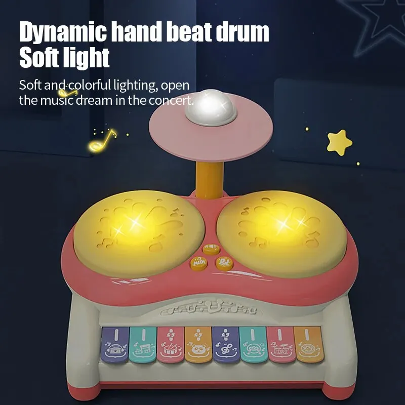 Kids Electronic Musical Keyboard Piano & Drum Set - Educational Playset for Boys and Girls Aged 3+, Durable Plastic Musical Instruments Toy - Image 6