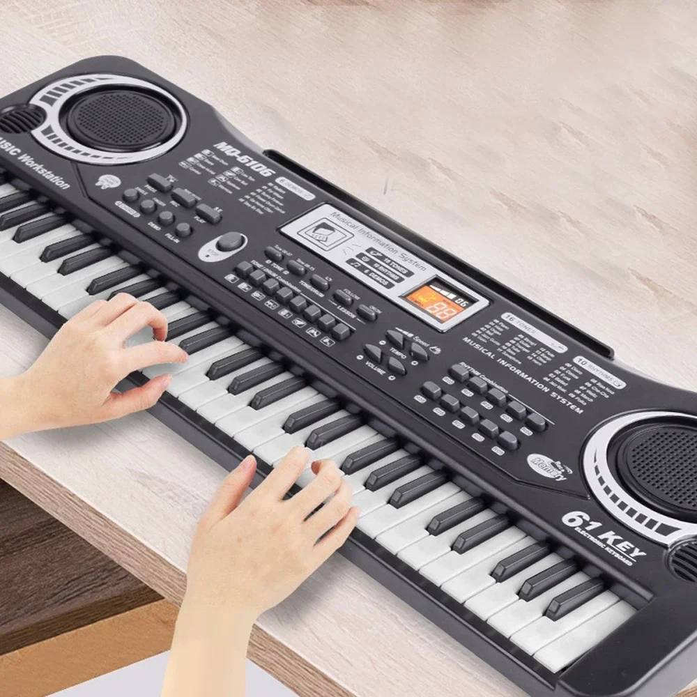 Kids Electronic Piano Keyboard with Microphone - Musical Instrument Toy for Beginners, Perfect Gift for Children Ages 3+