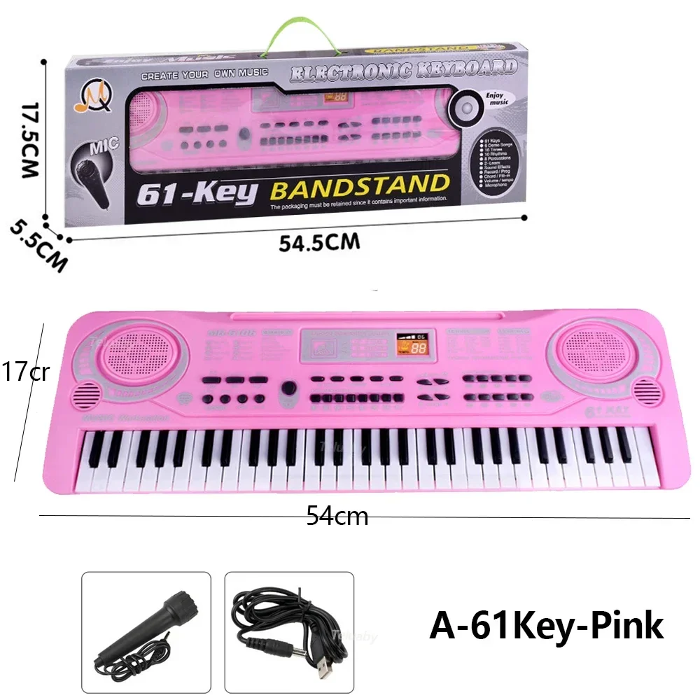 Kids Electronic Piano Keyboard with Microphone - Musical Instrument Toy for Beginners, Perfect Gift for Children Ages 3+ - Image 2
