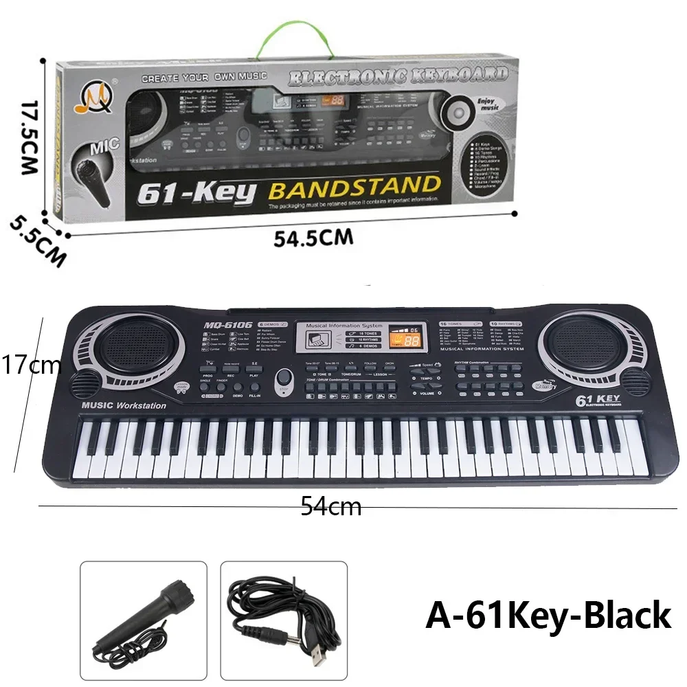 Kids Electronic Piano Keyboard with Microphone - Musical Instrument Toy for Beginners, Perfect Gift for Children Ages 3+ - Image 3