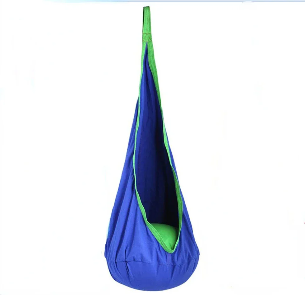 Kids Hanging Chair Parachute Cloth Swing Pod Portable Indoor Courtyard Fall 2025 Cozy Inflatable Cushion - Image 8
