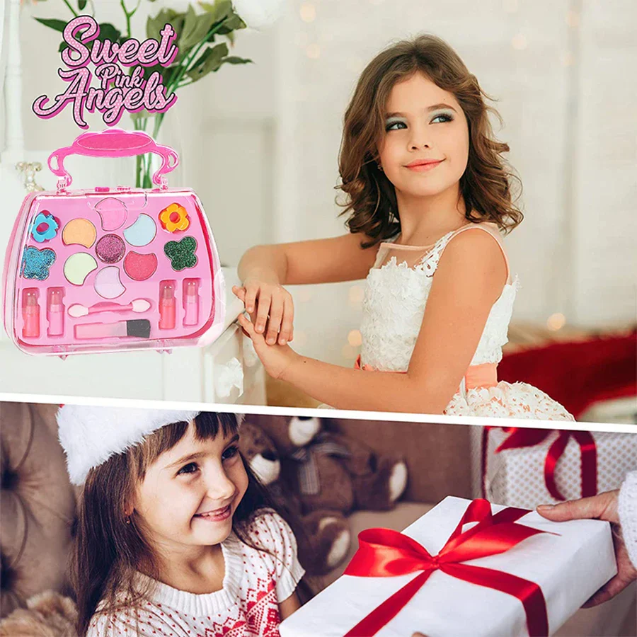 Kids Makeup Kit Princess Makeup Box Play Set With Accessories Ideal Birthday Gift 2025 - Image 6