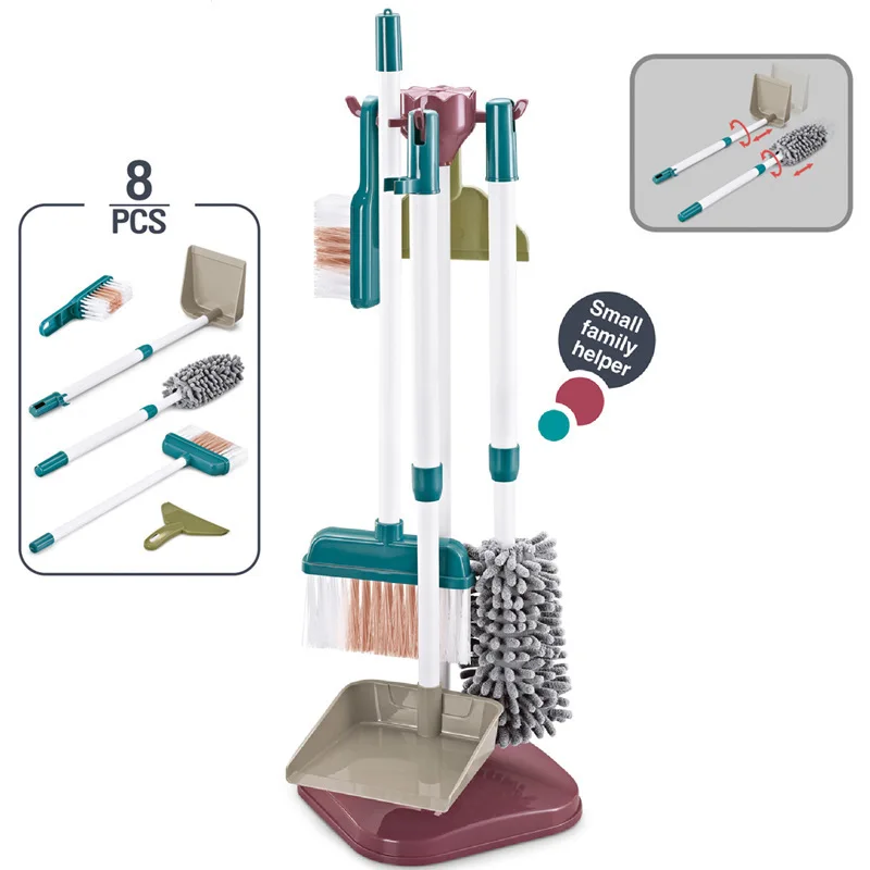 Kids Pretend Play Cleaning Set - Broom & Vacuum Toy for Boys and Girls, 23-Piece Sanitation Fun - Image 7