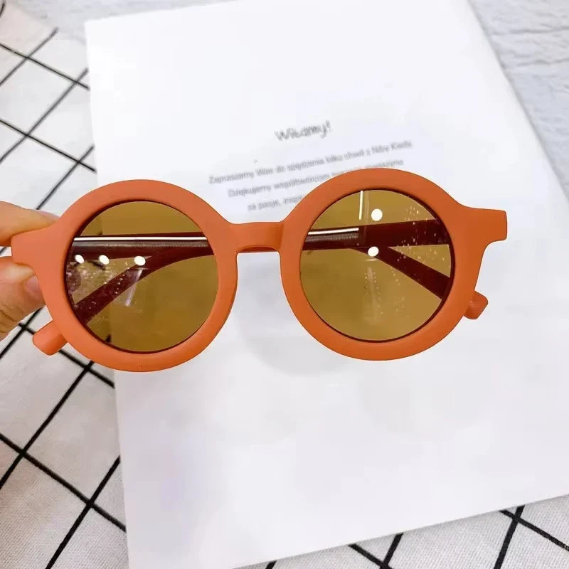 Kids Sunglasses Round Frame Anti-UV400 for 1-7 Year Olds, Children's Sun Protection, Stylish Design - Image 4