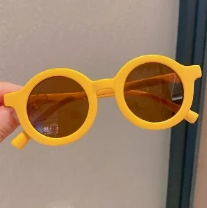 Kids Sunglasses Round Frame Anti-UV400 for 1-7 Year Olds, Children's Sun Protection, Stylish Design - Image 9