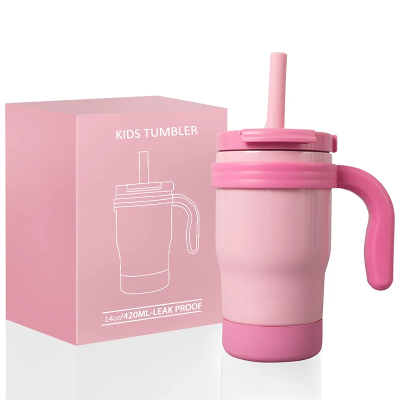 Kids Thermos Bottle 420ML Stainless Steel Insulated Tumbler With Handle And Straw, Christmas 2025 Gift - Image 7
