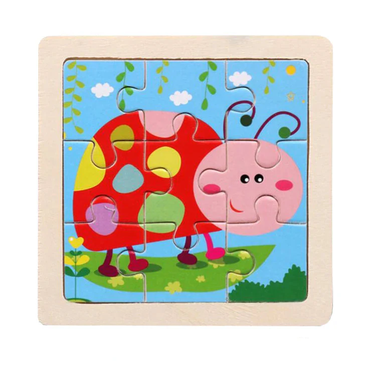 Kids Wooden Jigsaw Puzzle - Montessori Cartoon Animal Vehicle Educational Toy for Children - Image 12