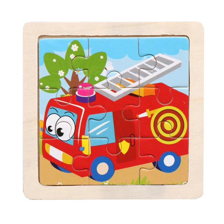 Kids Wooden Jigsaw Puzzle - Montessori Cartoon Animal Vehicle Educational Toy for Children - Image 15