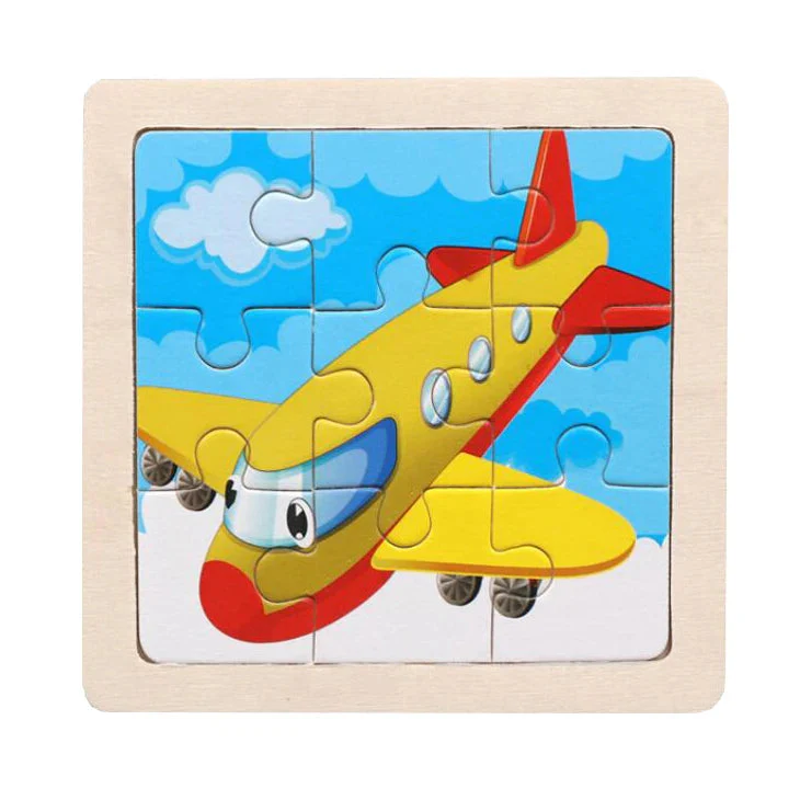 Kids Wooden Jigsaw Puzzle - Montessori Cartoon Animal Vehicle Educational Toy for Children - Image 18
