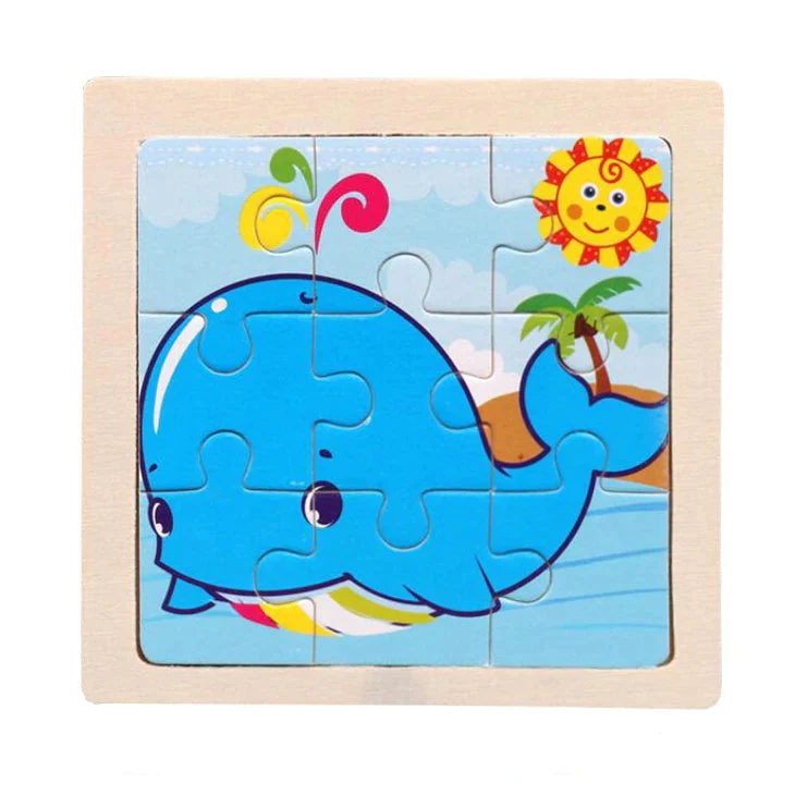 Kids Wooden Jigsaw Puzzle - Montessori Cartoon Animal Vehicle Educational Toy for Children - Image 20