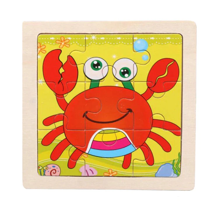 Kids Wooden Jigsaw Puzzle - Montessori Cartoon Animal Vehicle Educational Toy for Children - Image 21