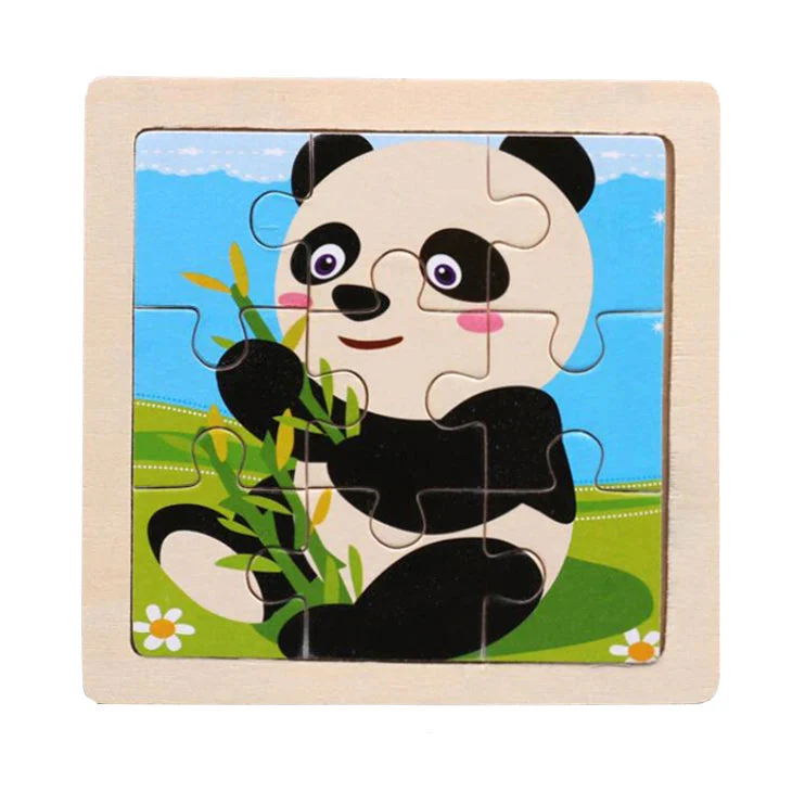 Kids Wooden Jigsaw Puzzle - Montessori Cartoon Animal Vehicle Educational Toy for Children - Image 22