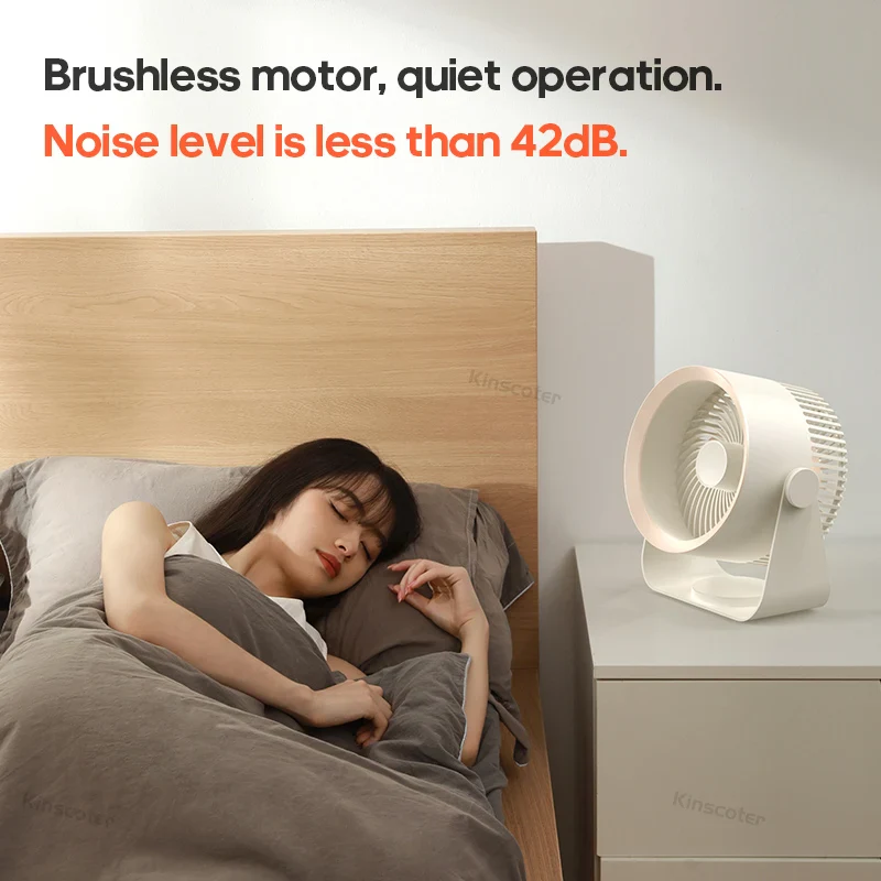 Portable Fan Battery Desk Air Circulator Quiet Summer - Image 16