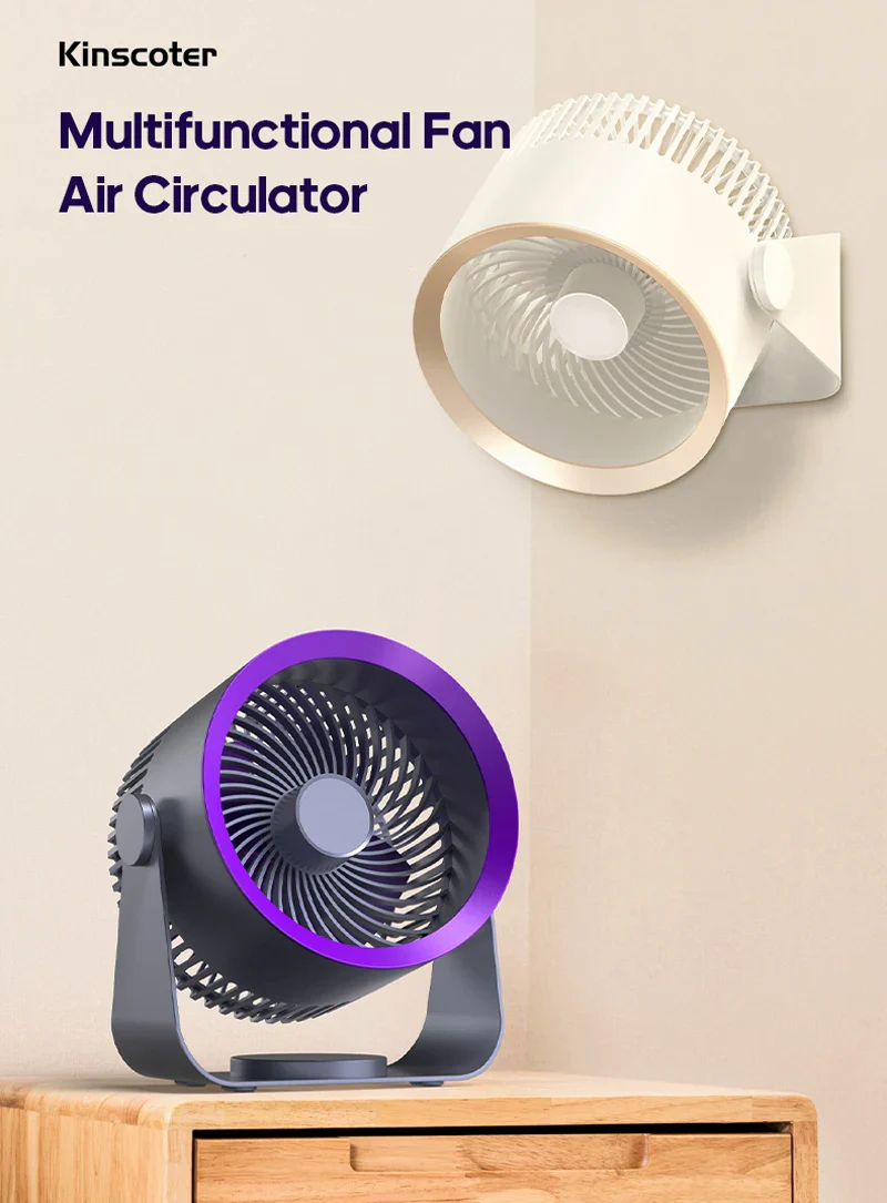 Portable Fan Battery Desk Air Circulator Quiet Summer - Image 7