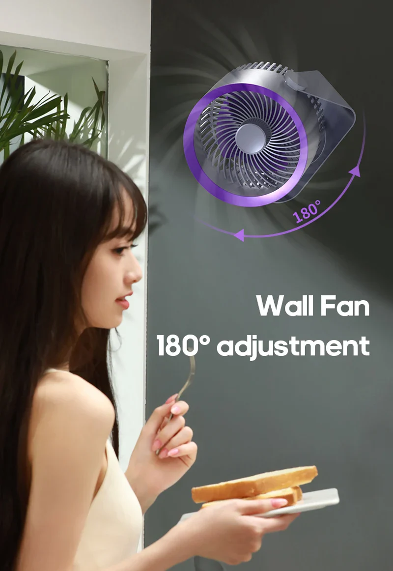 Portable Fan Battery Desk Air Circulator Quiet Summer - Image 8