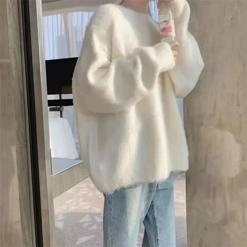 Cozy Oversized Women’s Pullover Sweater - Round Neck Knit - Image 6