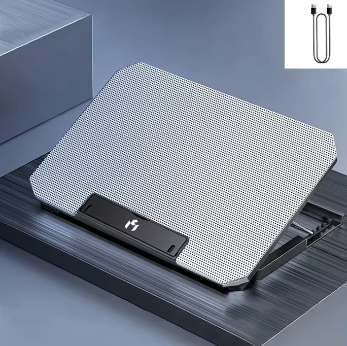 Laptop Cooling Pad with LED Screen & Dual USB Ports - Gaming Cooler Fan Accessory - Image 7