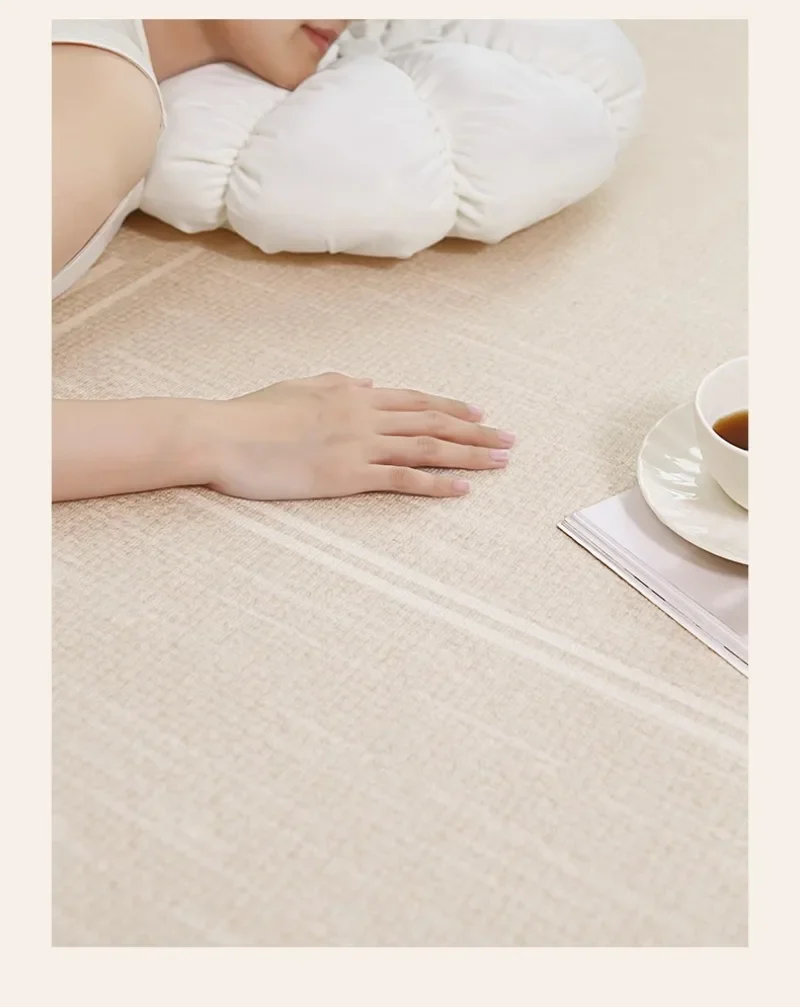 Round Rug Cream Wabi Sabi Luxury Non Slip Waterproof - Image 10