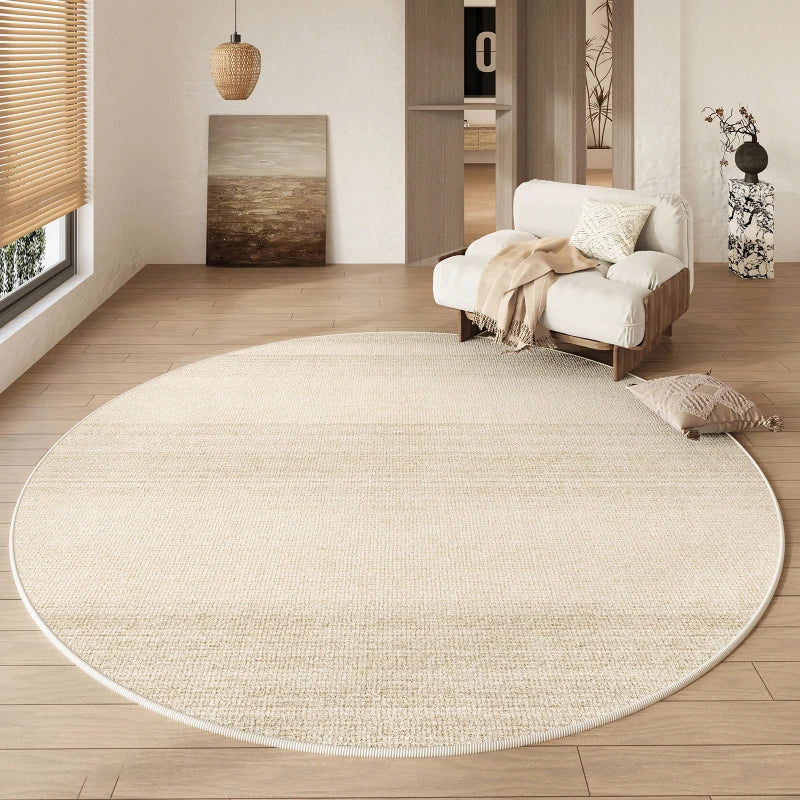 Round Rug Cream Wabi Sabi Luxury Non Slip Waterproof - Image 4