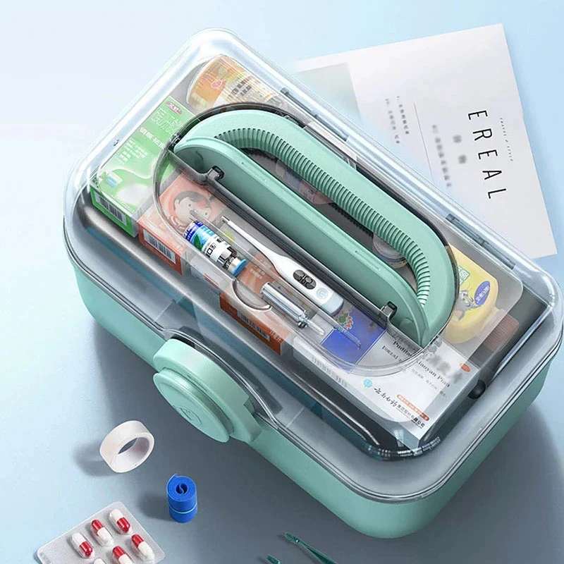 Medicine Organizer Box Large Capacity Portable First Aid - Image 5
