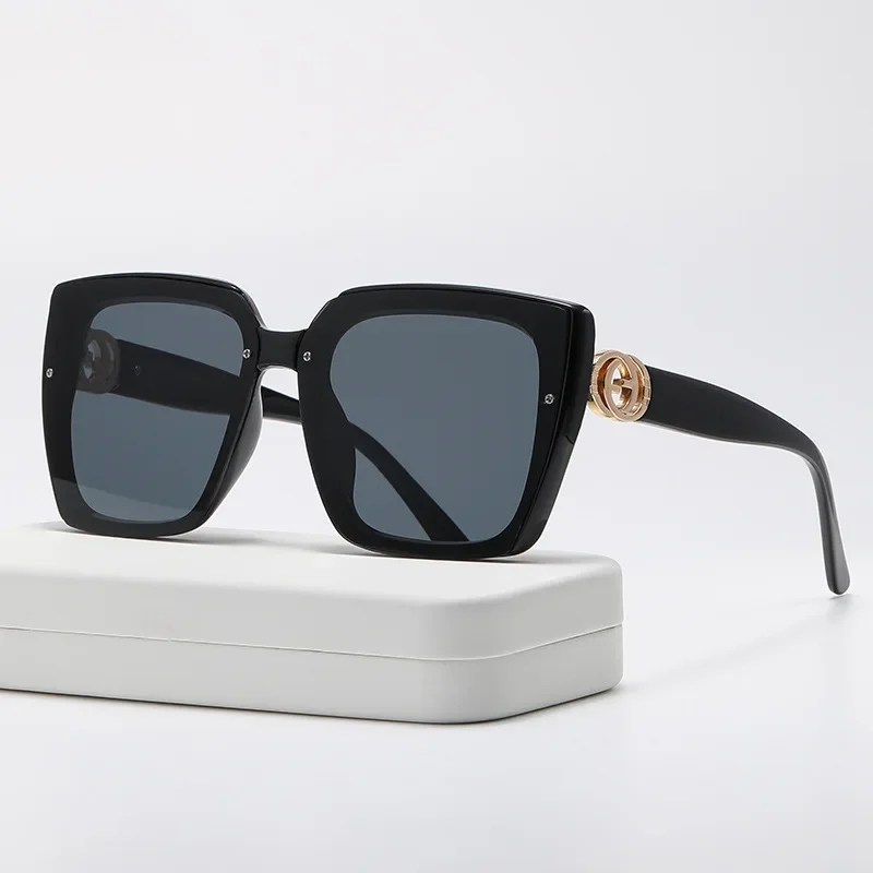 Large Frame Square Sunglasses Women Designer UV400 Travel Eyewear Outdoor Fashion