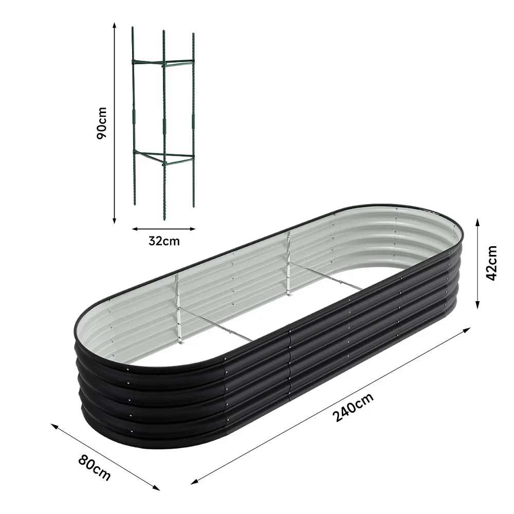 Large Galvanized Metal Raised Garden Bed with Open Bottom Design for Vegetables and Flowers, Durable and Easy to Assemble - Image 12