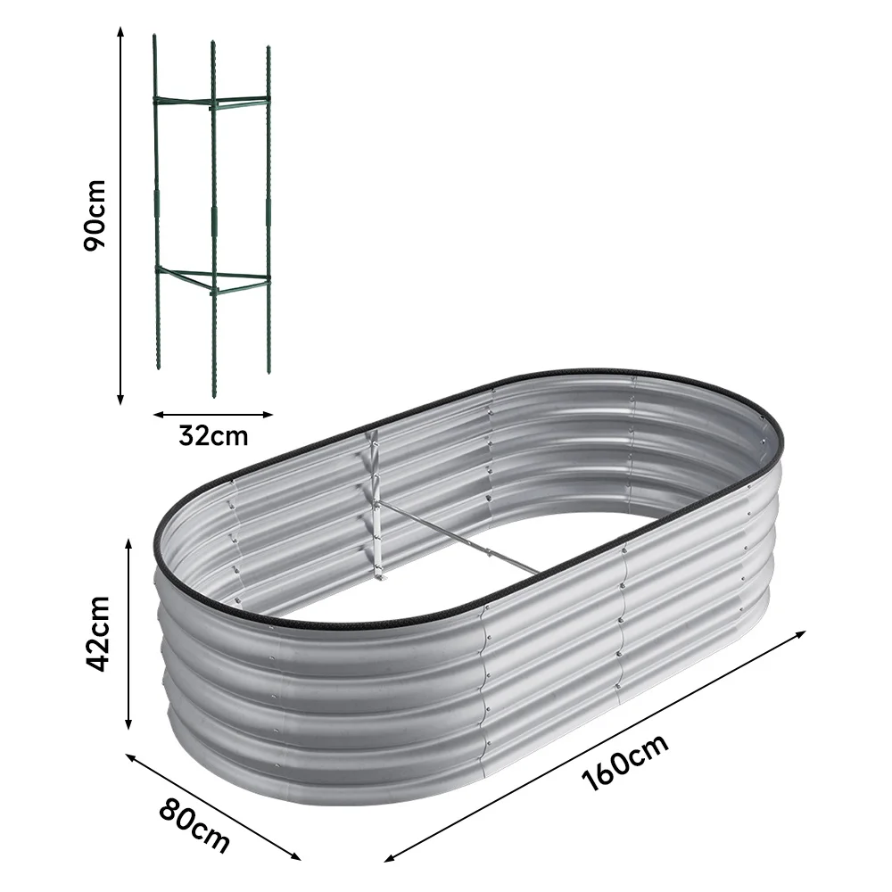 Large Galvanized Metal Raised Garden Bed with Open Bottom Design for Vegetables and Flowers, Durable and Easy to Assemble - Image 13