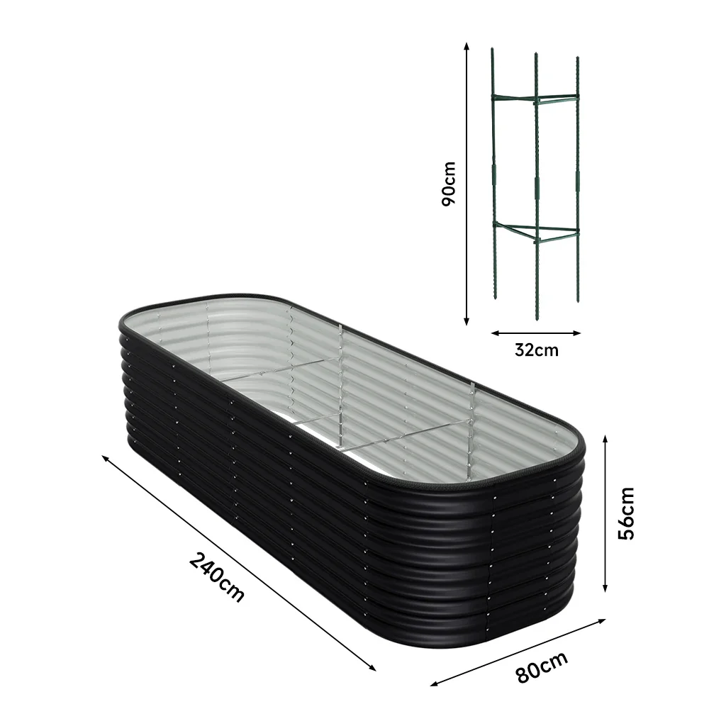 Large Galvanized Metal Raised Garden Bed with Open Bottom Design for Vegetables and Flowers, Durable and Easy to Assemble - Image 16