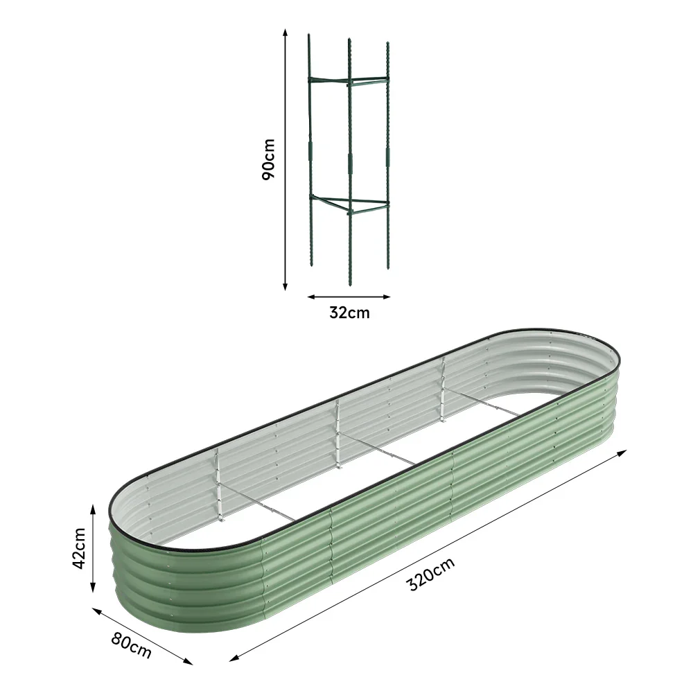 Large Galvanized Metal Raised Garden Bed with Open Bottom Design for Vegetables and Flowers, Durable and Easy to Assemble - Image 18