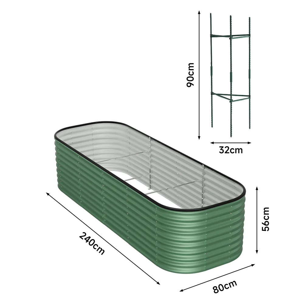 Large Galvanized Metal Raised Garden Bed with Open Bottom Design for Vegetables and Flowers, Durable and Easy to Assemble - Image 19