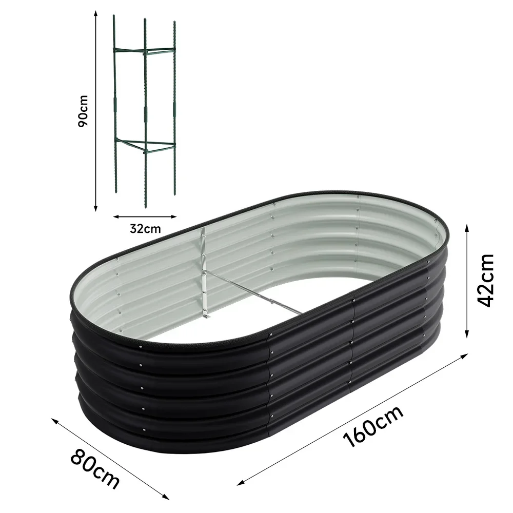 Large Galvanized Metal Raised Garden Bed with Open Bottom Design for Vegetables and Flowers, Durable and Easy to Assemble - Image 6