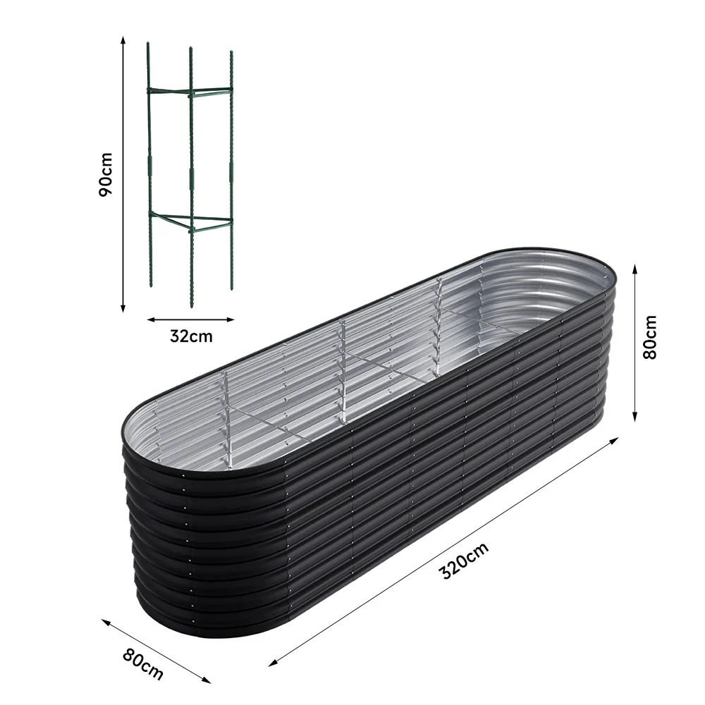 Large Galvanized Metal Raised Garden Bed with Open Bottom Design for Vegetables and Flowers, Durable and Easy to Assemble - Image 7