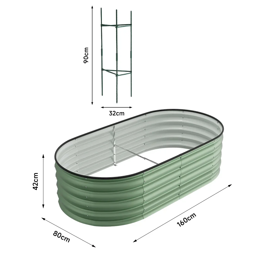 Large Galvanized Metal Raised Garden Bed with Open Bottom Design for Vegetables and Flowers, Durable and Easy to Assemble - Image 9