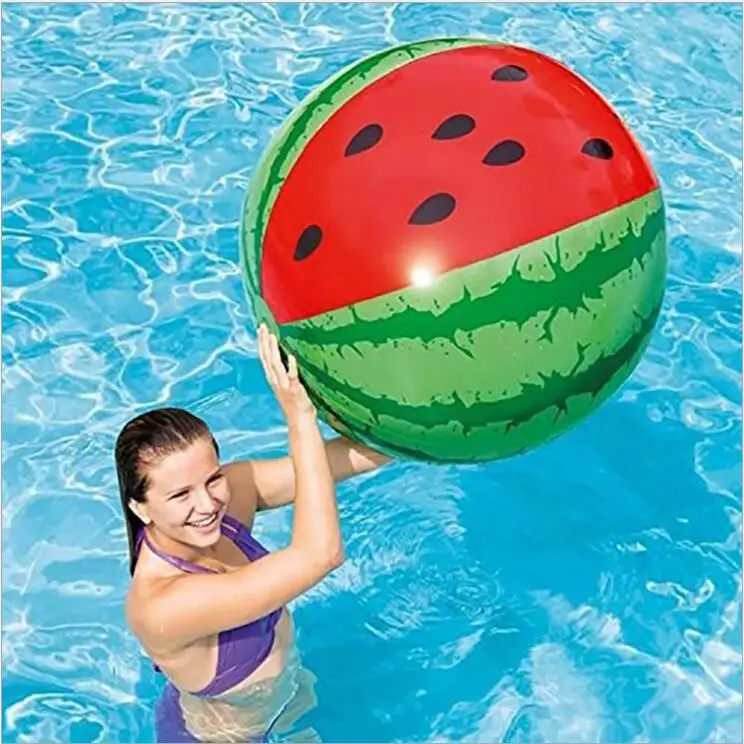 Large Inflatable Watermelon Beach Ball, 90cm PVC Pool Toy for Adults and Kids, Fun Summer Activity - Image 4