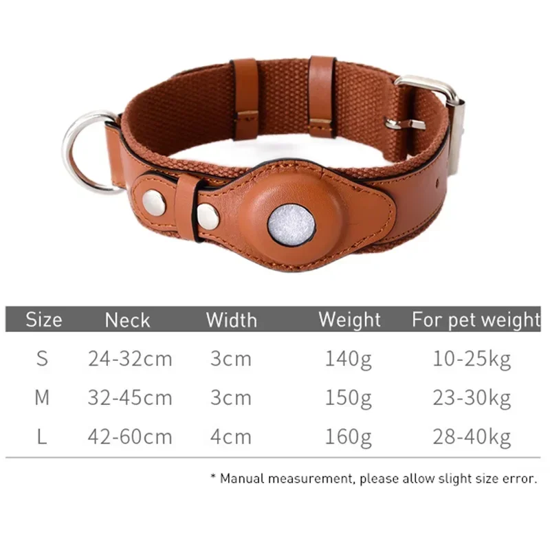 Leather Dog Collar Adjustable Padded Pet Collar With AirTag Holder Luxury Design All-Season Comfort Gift - Image 6