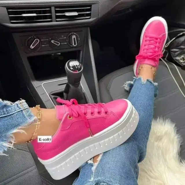 Leather Platform Shoes for Women, Thick Heel, Ergonomic Design, Casual and Semi-Formal Style - Image 23
