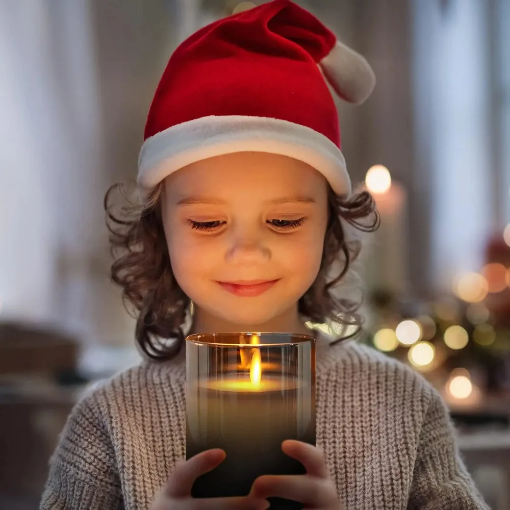 LED Candles Glass Flameless Candle Set With Remote Timer Holiday Christmas Wedding Decor 2025 Safe Ambiance - Image 4