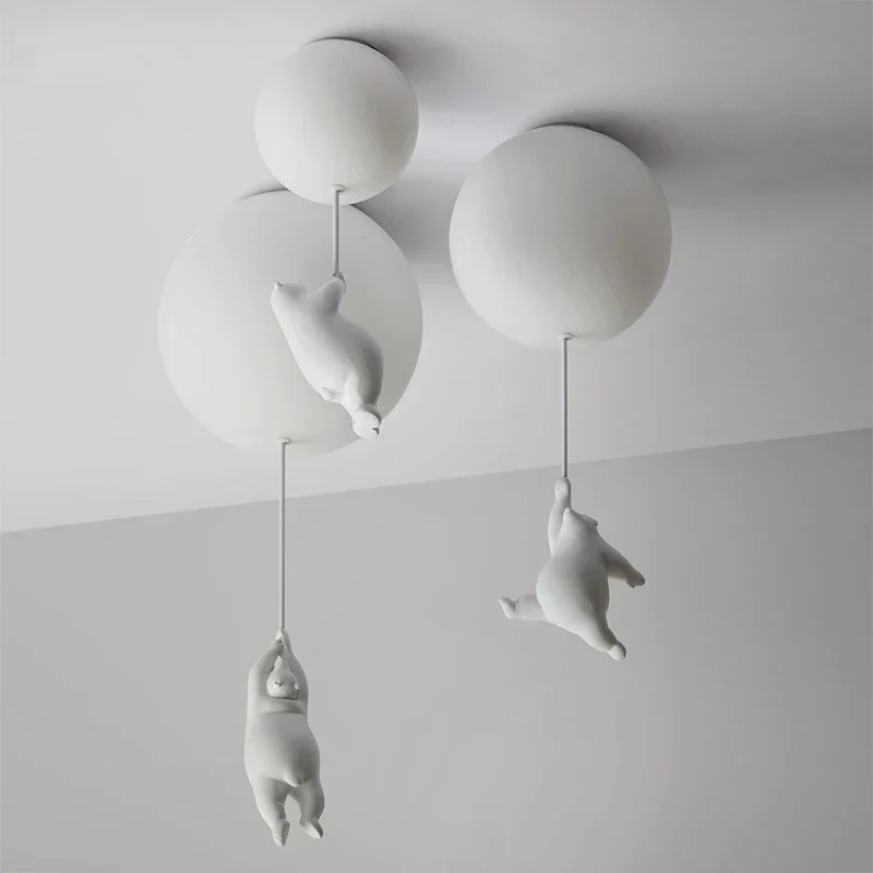 LED Ceiling Light Warm Cartoon Bear Design Kids Bedroom Ceiling Lamp Fall 2025 Cozy Nightlight Decor - Image 4