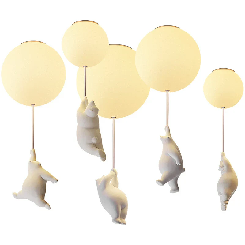 LED Ceiling Light Warm Cartoon Bear Design Kids Bedroom Ceiling Lamp Fall 2025 Cozy Nightlight Decor - Image 5