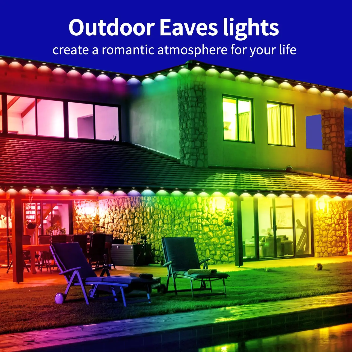 LED Eaves Lights Waterproof Remote Controlled Outdoor - Image 10