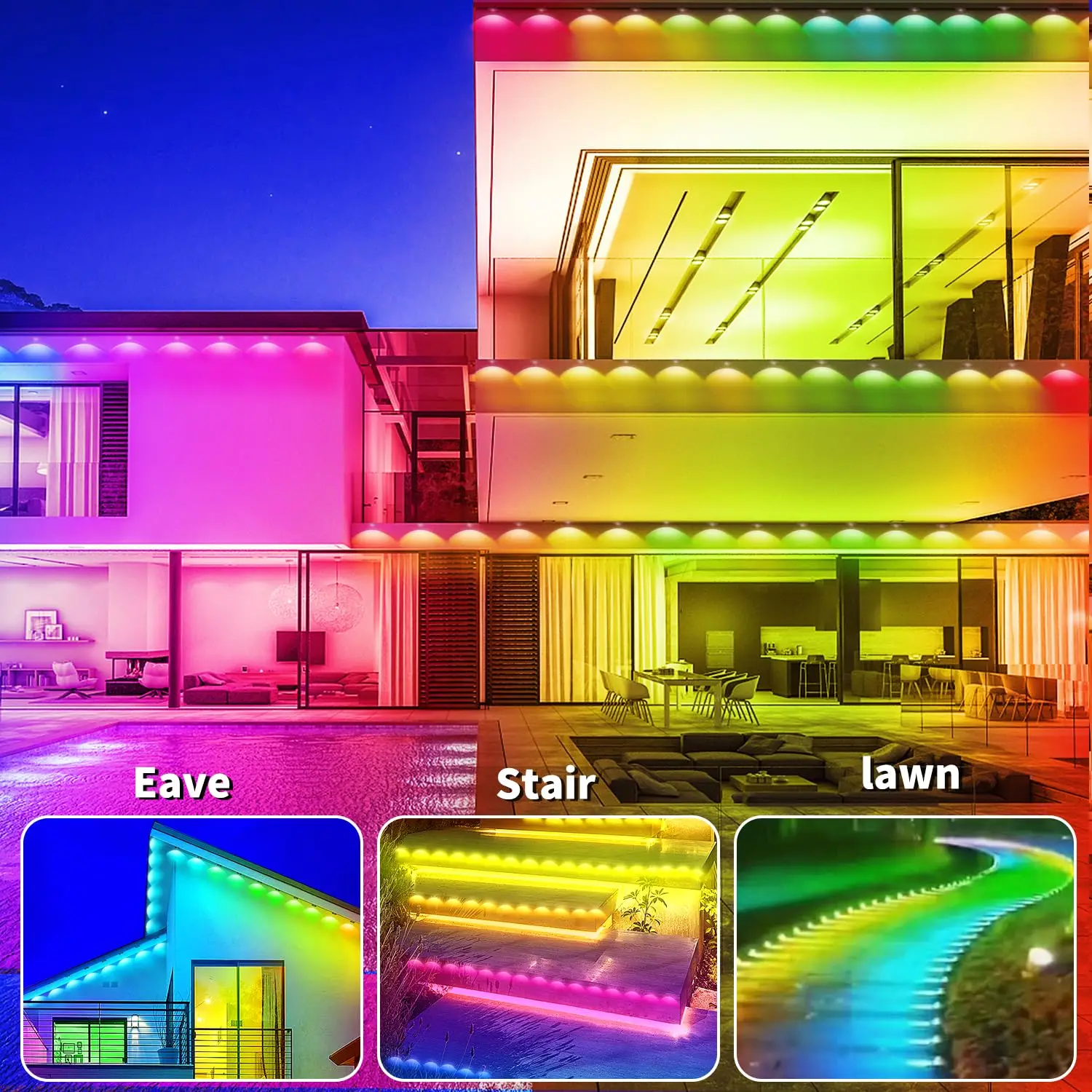 LED Eaves Lights Waterproof Remote Controlled Outdoor - Image 11