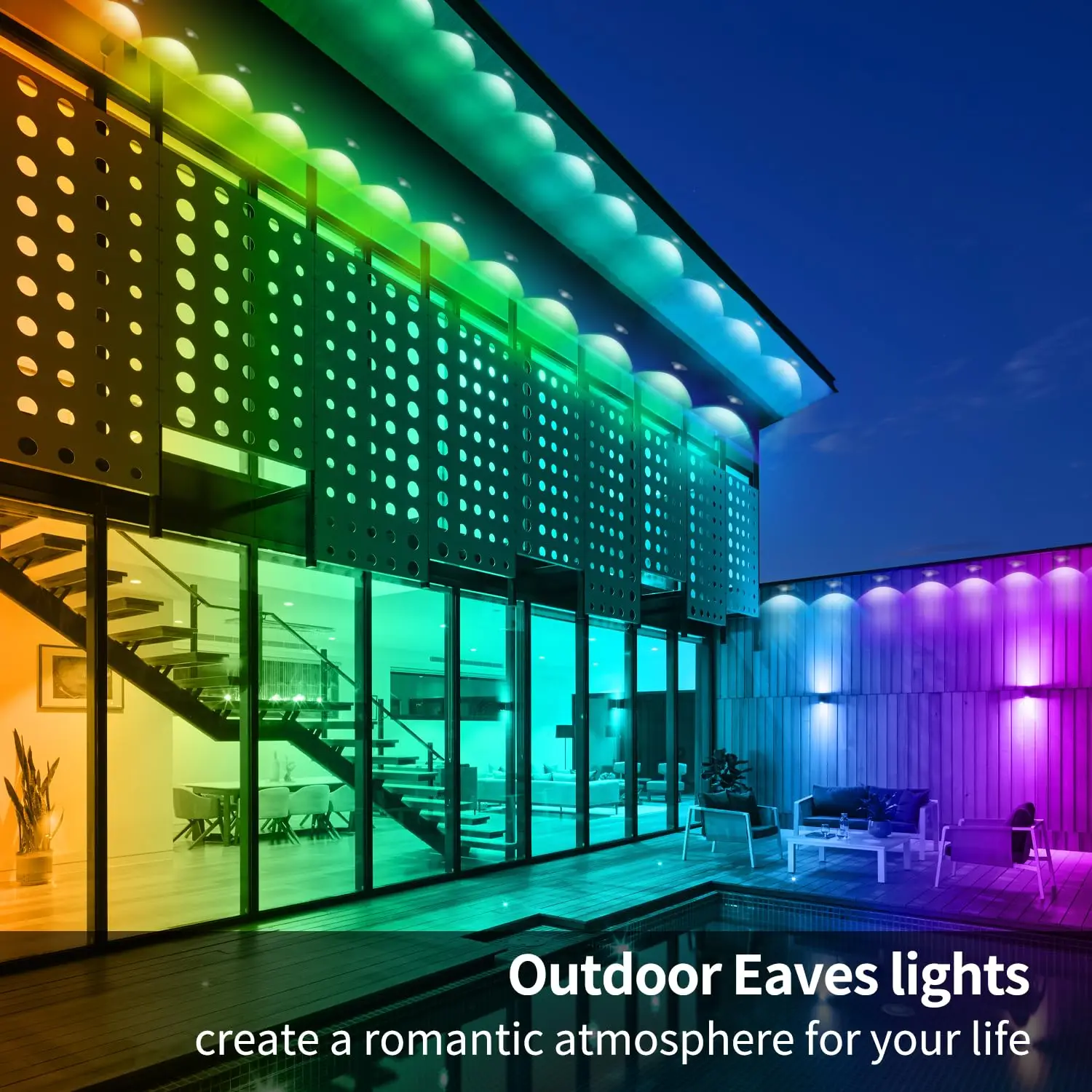 LED Eaves Lights Waterproof Remote Controlled Outdoor - Image 12