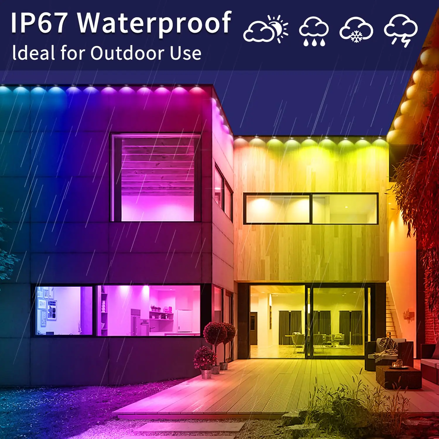 LED Eaves Lights Waterproof Remote Controlled Outdoor - Image 9