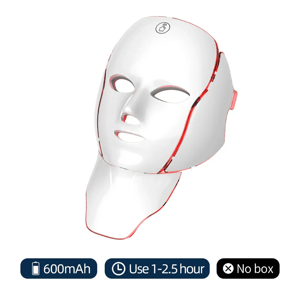 LED Face Mask 7-Color Wireless Photon Therapy Facial Neck Mask Winter 2025 Anti Aging Skin Tightening - Image 8
