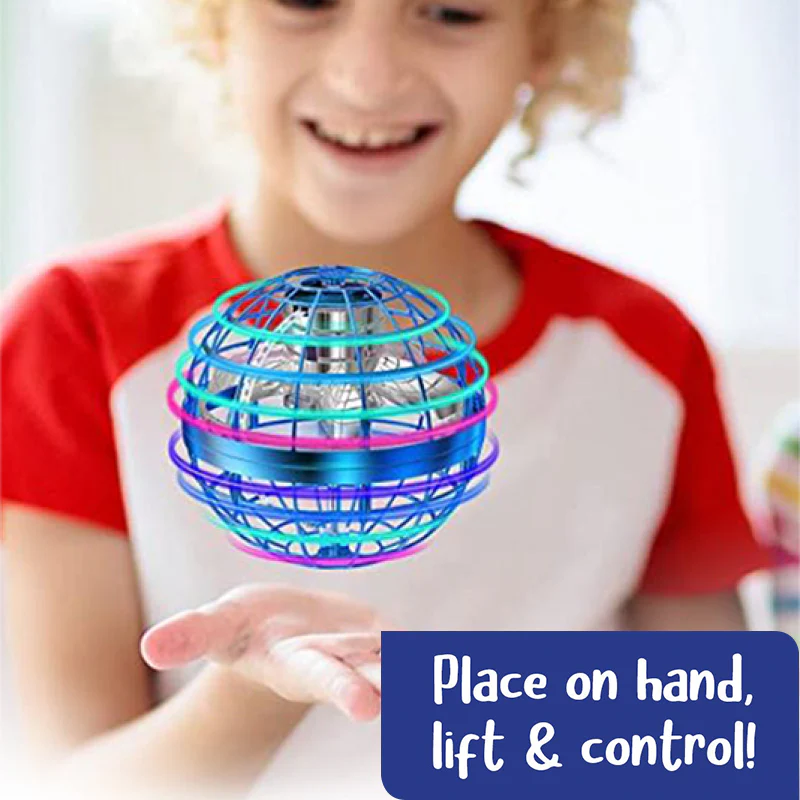 LED Flying Magic Orb Drone Toy - 360° Rotating UFO Ball for Kids, Safe & Rechargeable Fun - Image 3