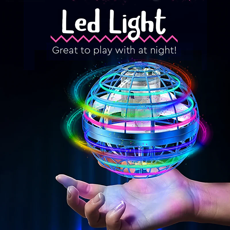 LED Flying Magic Orb Drone Toy - 360° Rotating UFO Ball for Kids, Safe & Rechargeable Fun - Image 5