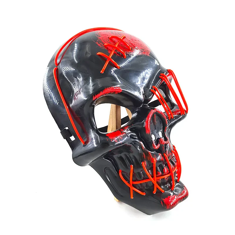 LED Glowing Skull Mask Full Face Halloween 2025 Cosplay - Image 13